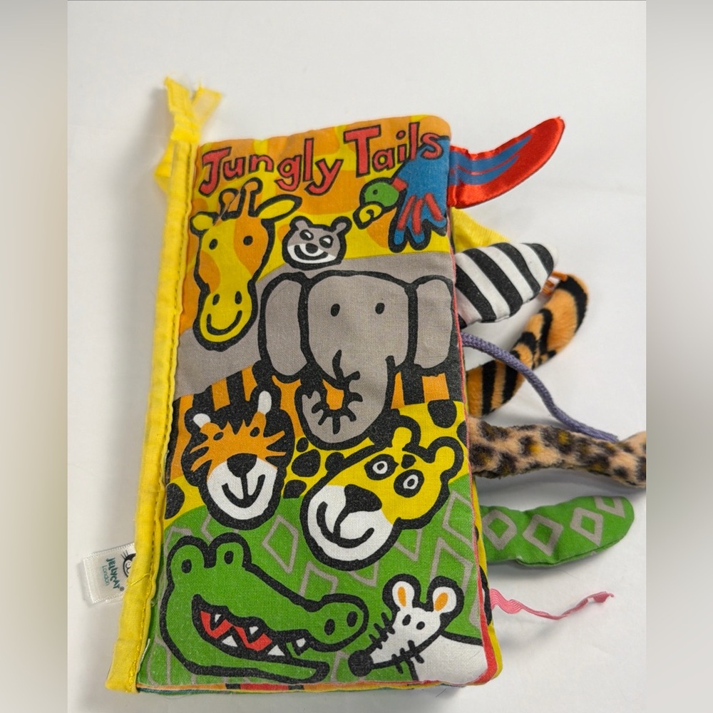 Jellycat Jungly Tails soft crinkle book